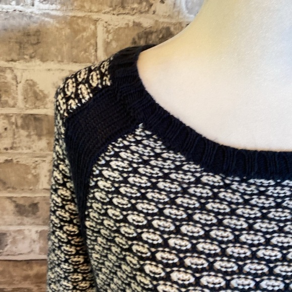 Hippie Rose Sweater. Size M. Navy and white. Really cute! - Picture 3 of 16